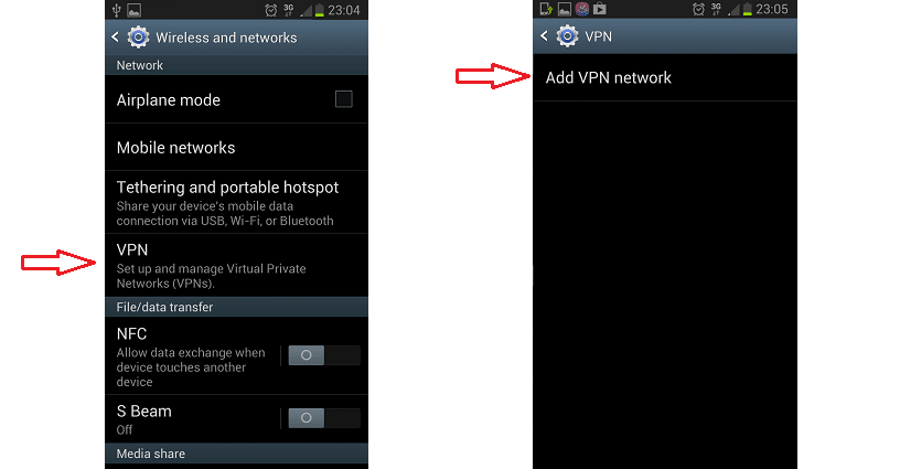 android step2 - Android L2TP Vpn Setup