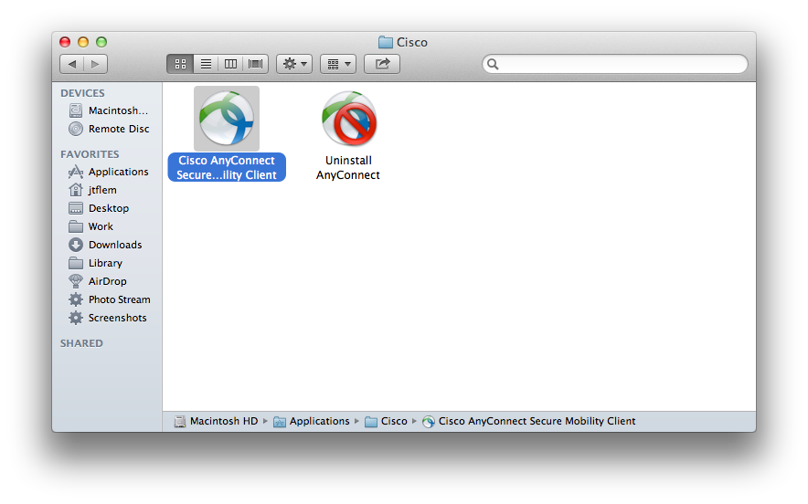 cisco anyconnect secure mobility client mac