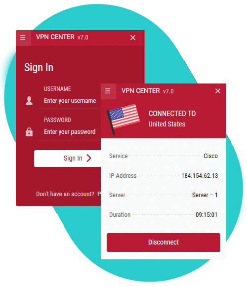 vpncenter app - How to setup vpn